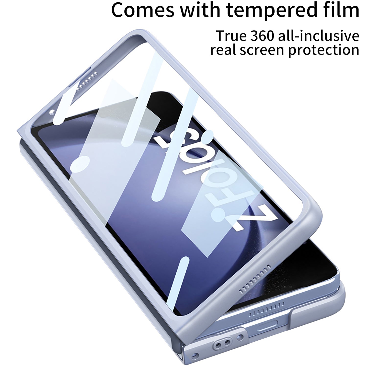 GKK beskyttelsescover til Samsung Galaxy Z Fold5 5G hård pc PU slankt telefoncover med hærdet glasfilm GKK beskyttelsescover til Samsung Galaxy Z Fold5 5G hård pc PU slankt telefoncover med hærdet glasfilm